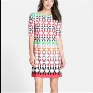 Eliza J Rainbow Multi Color Shift Dress Sz 6 NWOT